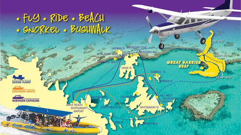 Scenic Flight - Great Barrier Reef, Heart Reef, Whitehaven Beach & Hill Inlet! - Pubs Adelaide 0